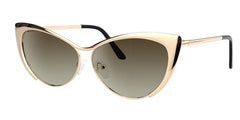 Ellen Cateye Gold Sunglasses