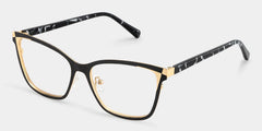 Elise Rectangle Black Glasses