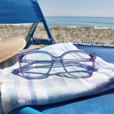 Caroline Blue Square Glasses