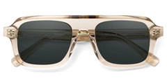 Nomad Rectangle Beige Polarized Sunglasses