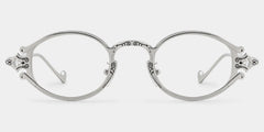 Serena Oval Silver Glasses