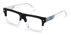 Trent Rectangle Black Clear Glasses