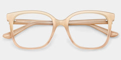 Caroline Beige Square Glasses