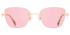 Seth Rectangle Rose Gold Glasses