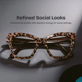 Ansyah Cateye Leopard Glasses