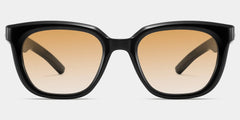 Lyric Rectangle Black Polarized Sunglasses
