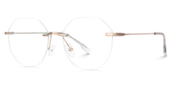 Osorio Geometric Rose Gold Glasses