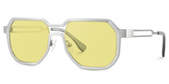 Hype Geometric Silver Sunglasses
