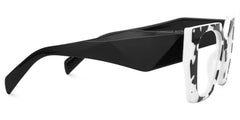 Sileidy Geometric Black-White Glasses