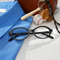 Everly Oval Black Glasses
