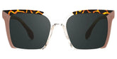 Misty Square Brown Glasses