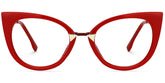 Jacqueline Cat Eye Red Glasses