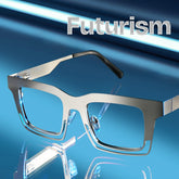 Evan Rectangle Silver Glasses