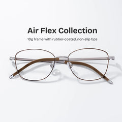 Nicole Rectangle Brown Glasses