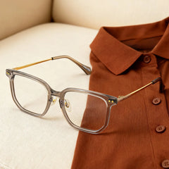 Eve Rectangle Brown Glasses