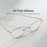 Skyler Square Rose Gold Glasses