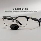 Penelope Browline Silver Glasses