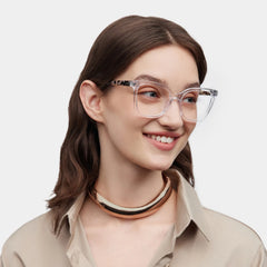 Sage Rectangle Clear Glasses