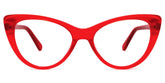 Charis Cat Eye Red Glasses