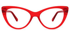 Charis Cat Eye Red Glasses