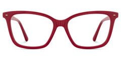 Theo Rectangle Red Glasses