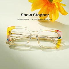 Flair Square Yellow Glasses