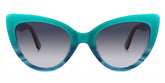 Claudette Cat Eye Blue-Green Glasses