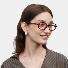 Everly Oval Tortoise Glasses