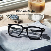 George Rectangle Black Glasses