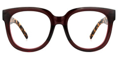 Harrell Square Dark-Red Glasses