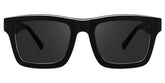 Riley Rectangle Dark-Gray Sunglasses
