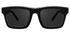 Riley Rectangle Dark-Gray Sunglasses