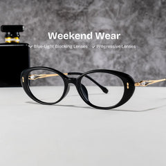 Blaire Oval Black Glasses