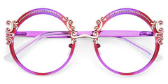 Nelida Round Purple Glasses
