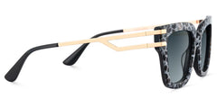 Lidia Square Gray Leopard Sunglasses