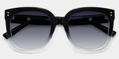 Ebony Square Black Clear Glasses