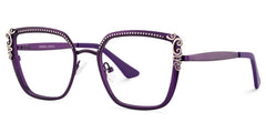 Frieze Rectangle Purple Glasses