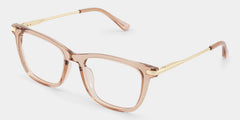 Selena Rectangle Beige Glasses