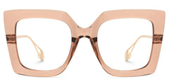 Qatar Square Beige Glasses