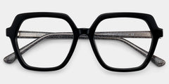Devon Geometric Black Glasses