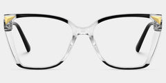 Shelia Butterfly Black Clear Glasses