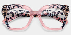 Malcolm Square Pink Leopard Glasses