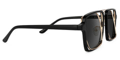 Nellie Aviator Black-Gold Sunglasses