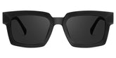 Amadeo Rectangle Black Sunglasses
