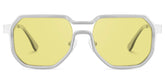 Hype Geometric Silver Sunglasses