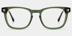 Heather Square Green Glasses