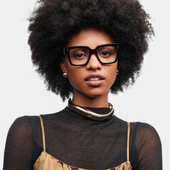 Caius Square Black Glasses