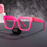 Gilberto Square Bright Pink Glasses