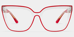 Mirta Square Red Glasses