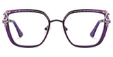 Frieze Rectangle Purple Glasses